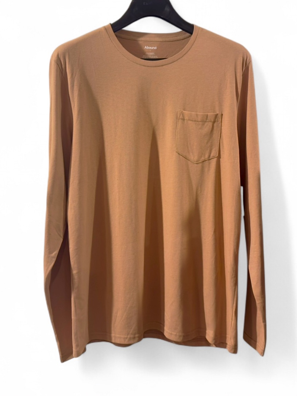 Abound Tan Long Sleeve Pocket T-shirt Size Men’s Large (NWT)